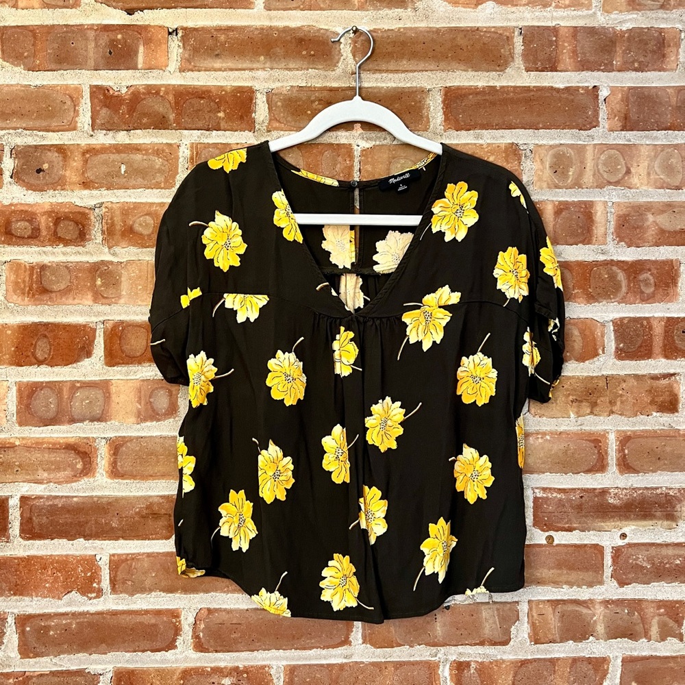 Madewell Rhyme Top in Fall Flowers